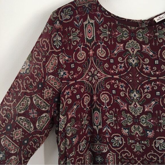 Hollister Maroon Floral Dress | Size Large - Picture 1 of 8